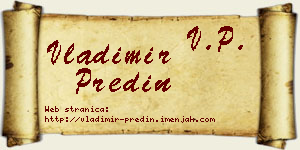 Vladimir Predin vizit kartica